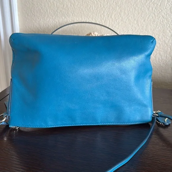 Coach Crossbody Bag – Teal Leather - Picture 10 of 15